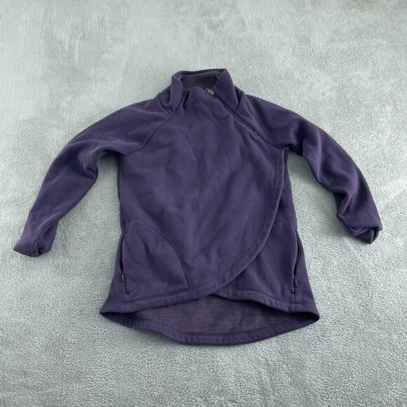 Athleta Womens Small Purple Fleece Wrap Jacket With Zipper Pockets 5311 - Picture 1 of 11
